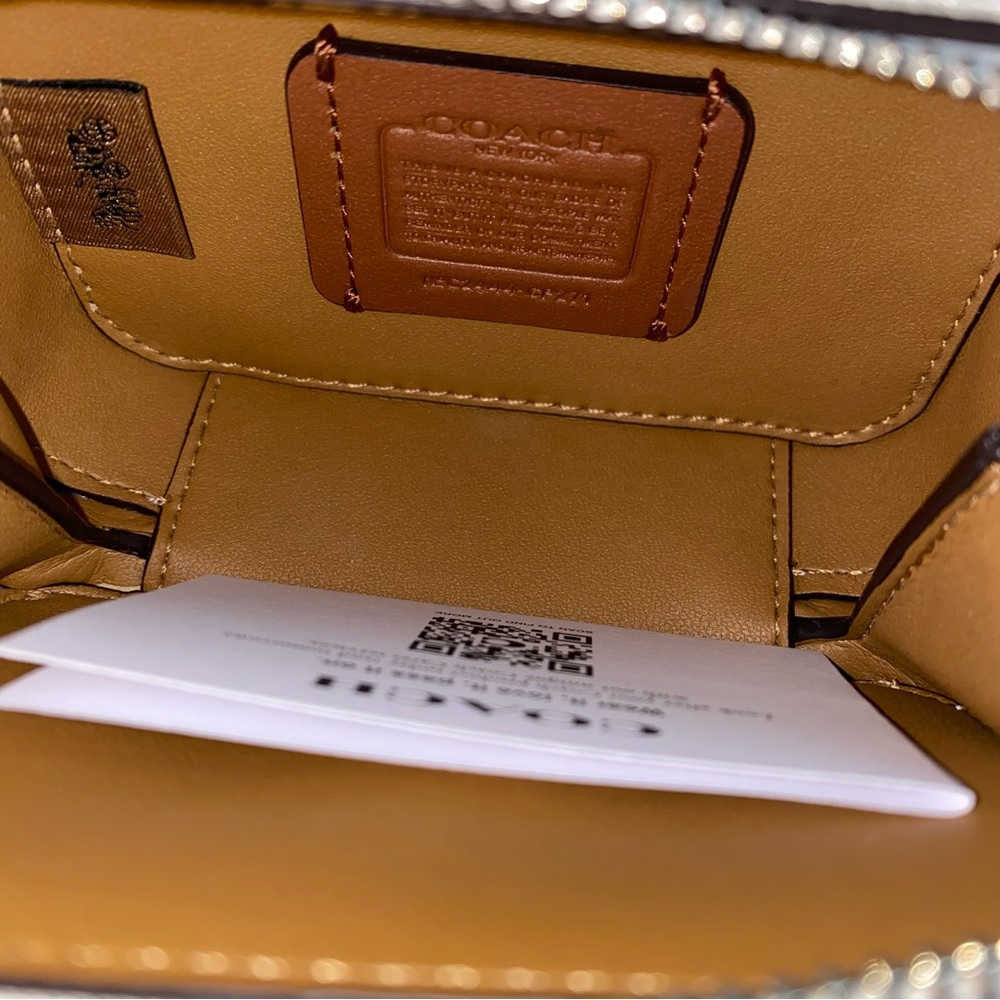 Coach leather crossbody pouch card case New - Picture 6 of 14